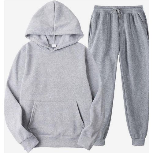 Men's Sweatshirt Suit Plus Size Fleece Hoodie Sweatpants Two-Piece Suit - milanoo.com - Modalova