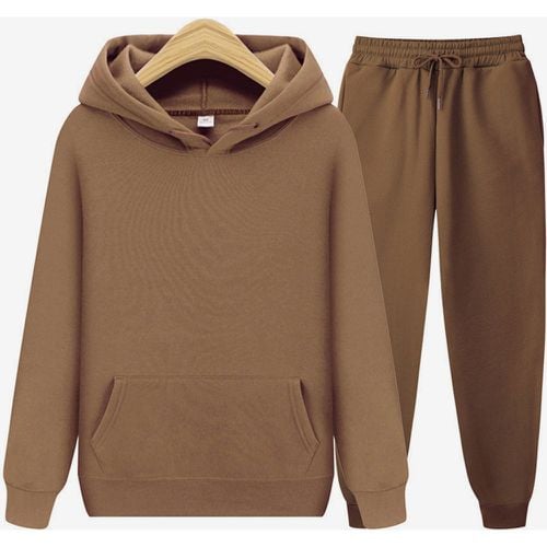 Men's Two Piece Sets Fleece Sweatshirt Men's Hoodie and Pants - milanoo.com - Modalova