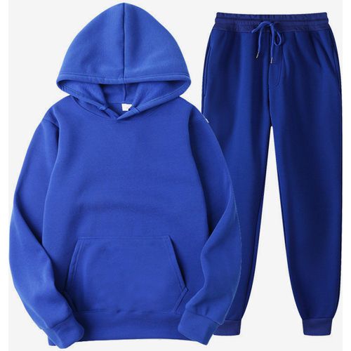 Men's Two Piece Sets Fleece Sweatshirt Men's Hoodie and Pants - milanoo.com - Modalova