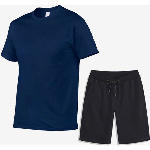 Men’s Leisure T-Shirts and Bottoms Fitness Running Shorts and T-Shirts Sets - milanoo.com - Modalova