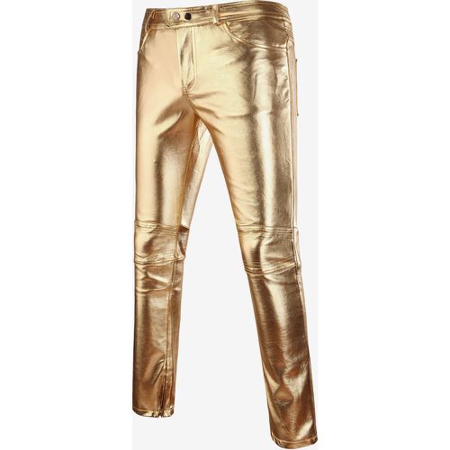 Men's Performance Nightclub Shiny Trousers -Stamping Casual Pants - milanoo.com - Modalova