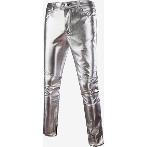 Men's Trousers Chic Natural Waist Straight Gold Men's Pants - milanoo.com - Modalova