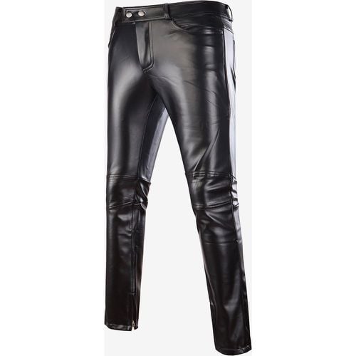 Men's Performance Nightclub Shiny Trousers Gold-Stamping Casual Pants - milanoo.com - Modalova