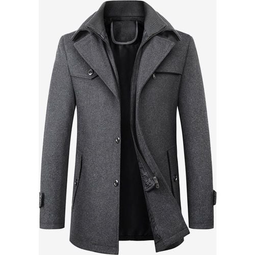 Men's Jackets & Coats Men's Coats Turndown Collar Chic Camel Quality - milanoo.com - Modalova