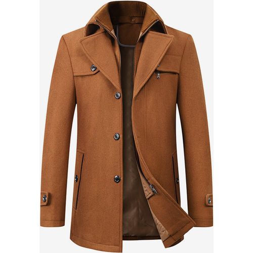 Men's Jackets & Coats Men's Coats Turndown Collar Chic Quality - milanoo.com - Modalova