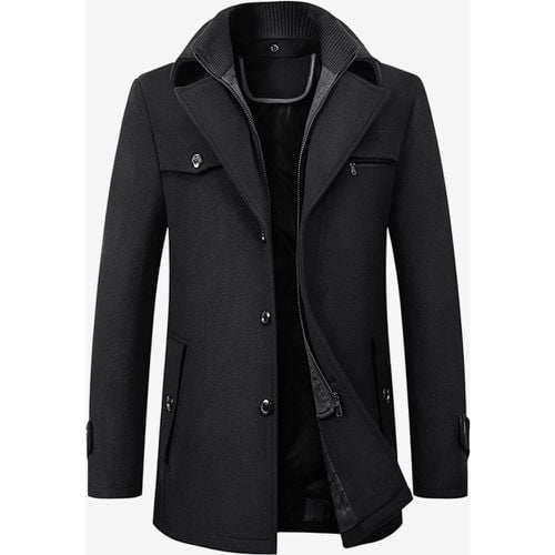 Men's Jackets & Coats Men's Coats Turndown Collar Chic Camel Quality - milanoo.com - Modalova