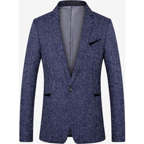 Men's Blazer Jacket Slim Fit Single Botton Top - milanoo.com - Modalova