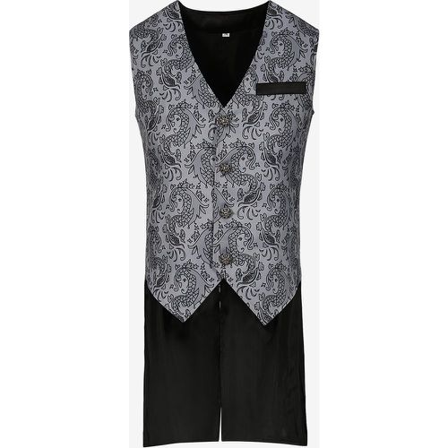 Vintage Vintage Floral Print Sleeveless Polyester Polyester Fiber Waistcoat Retro Costumes For Man - milanoo.com - Modalova