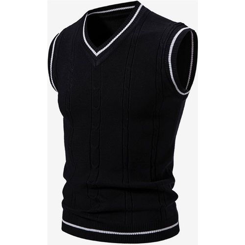 Men‘s Knitted Sweater V-Neck Sleeveless Pullover - milanoo.com - Modalova