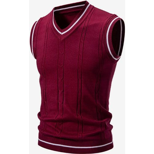 Men‘s Knitted Sweater V-Neck Sleeveless Pullover - milanoo.com - Modalova