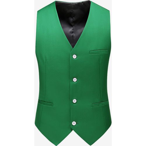 Men's Dress Vests Formal Evening Formal V-Neck Pockets Royal Blue - milanoo.com - Modalova