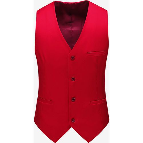 Men's Dress Vests Formal Evening Formal V-Neck Pockets Royal Blue - milanoo.com - Modalova