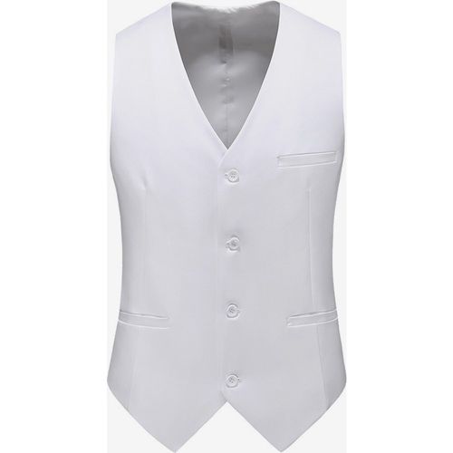 Men's Dress Vests Formal Evening Formal V-Neck Pockets Royal Blue - milanoo.com - Modalova