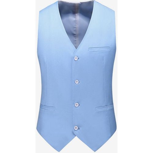 Men's Dress Vests Formal Evening Formal V-Neck Pockets Royal Blue - milanoo.com - Modalova