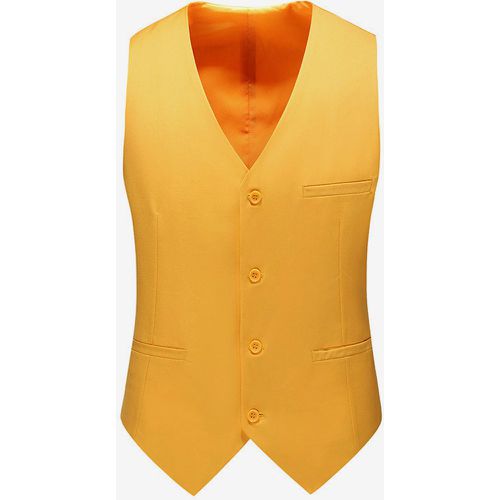 Men's Dress Vests Formal Evening Formal V-Neck Pockets Royal Blue - milanoo.com - Modalova