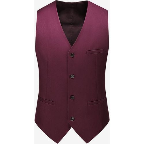 Men's Dress Vests Formal Evening Formal V-Neck Pockets Royal Blue - milanoo.com - Modalova