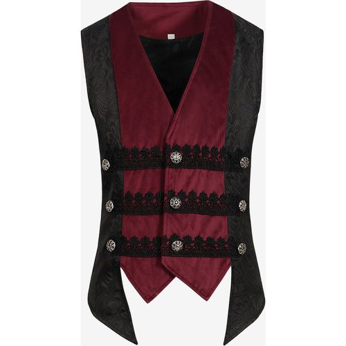 Vintage Vintage Sleeveless Polyester Polyester Fiber Waistcoat Retro Costumes For Man - milanoo.com - Modalova