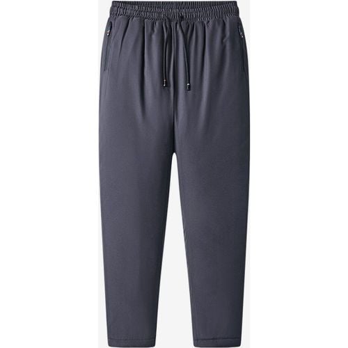 Men's Fleece Windproof and Waterproof Plus Size Fleece Sports Trousers - milanoo.com - Modalova