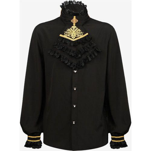 Vintage Vintage Gothic Ruffled Stand Collar Long Sleeve Shirt - milanoo.com - Modalova