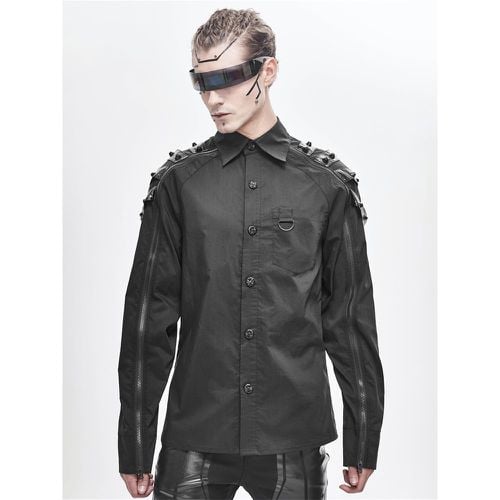 Cyberpunk Dark Raglan Sleeve Long Sleeve Men's Trendy Shirts - milanoo.com - Modalova