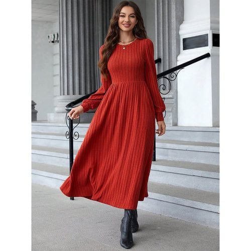 Knitted Dress For Women Modern Jewel Neck Long Sleeves Polyester - milanoo.com - Modalova