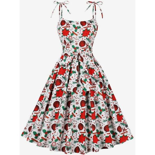 Floral Dress Midi Dress Dresses Floral Print Adjustable Straps Straps Neck Sleeveless Elegant Fall Long - milanoo.com - Modalova