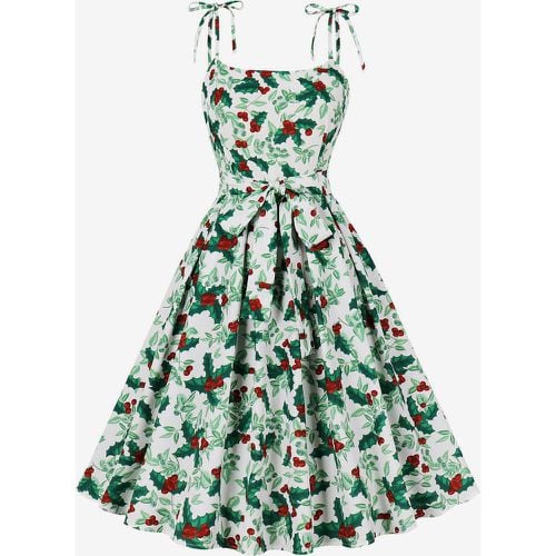 Floral Dress Midi Dress Dresses Floral Print Adjustable Straps Straps Neck Sleeveless Elegant Fall Long - milanoo.com - Modalova