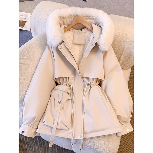 Women Jacket Faux Fur Polyester - milanoo.com - Modalova