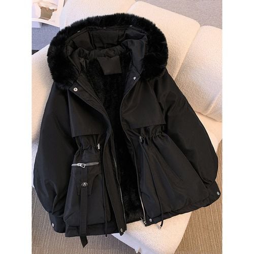 Women Jacket Faux Fur Polyester - milanoo.com - Modalova