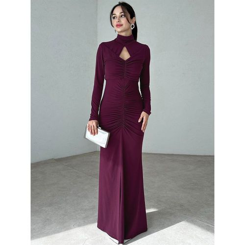 Bodycon Dresses Long Sleeves Cut Out Chic High Collar Body-conscious Dress Sheath Dress - milanoo.com - Modalova