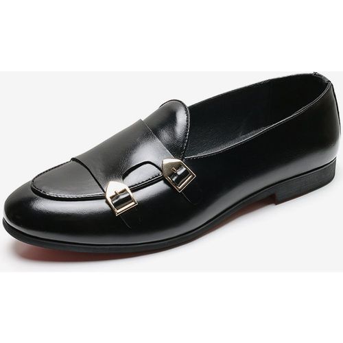 Men's Loafer Shoes Round Toe Slip On Monk Strap Prom Wedding Shoes - milanoo.com - Modalova