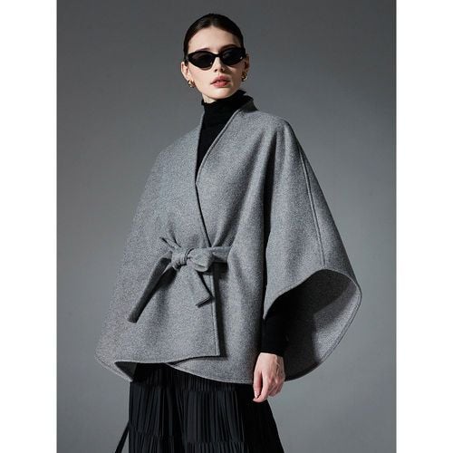 Women Poncho Designed Neckline Poncho Cape - milanoo.com - Modalova