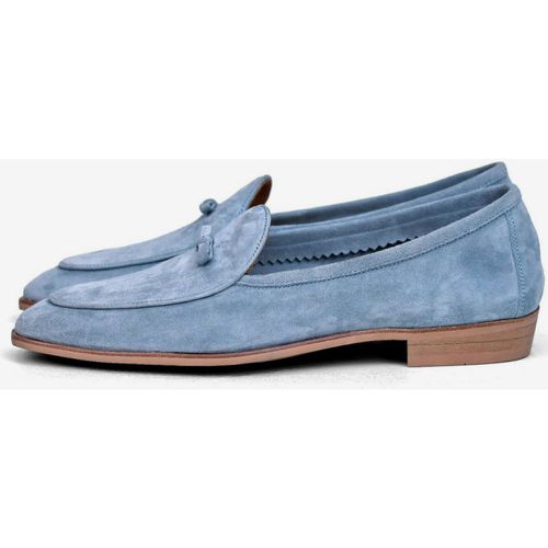 Men's Loafers Suede Round Toe Leather Slip On Retro Penny Causal Shoes - milanoo.com - Modalova