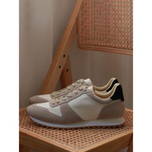 Men's Sneakers Cozy Leather Pointed Toe Basket Soprt Shoes - milanoo.com - Modalova