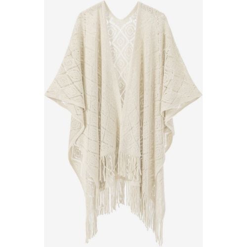 Women Poncho Designed Neckline Light Brown Poncho Cape - milanoo.com - Modalova