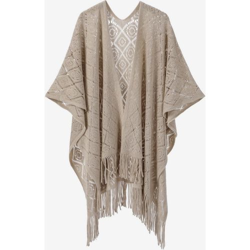 Women Poncho Designed Neckline Poncho Cape - milanoo.com - Modalova