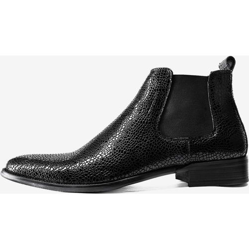 Men's Boots Chelsea Boots Cowhide Round Toe Dress Boots - milanoo.com - Modalova