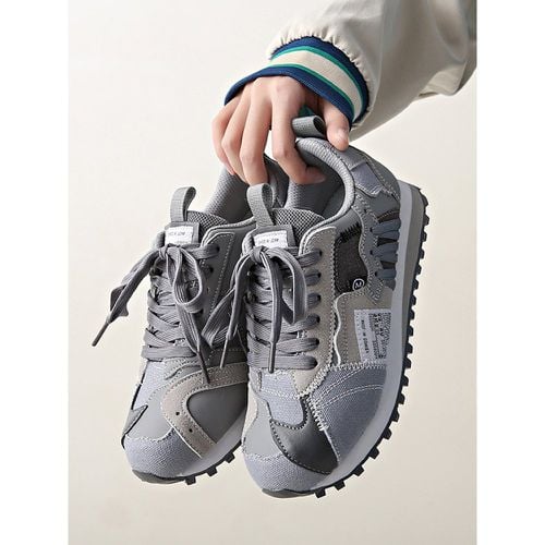 Ecru White Sport Sneakers Round Toe Lace Up Casual Shoes - milanoo.com - Modalova