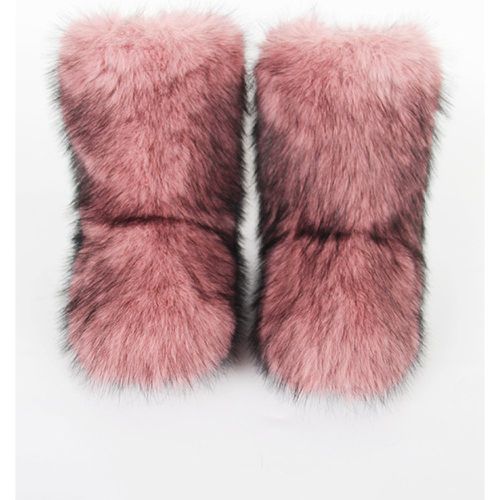 Women's Snow Boots Faux Fur Round Toe Winter Boots - milanoo.com - Modalova