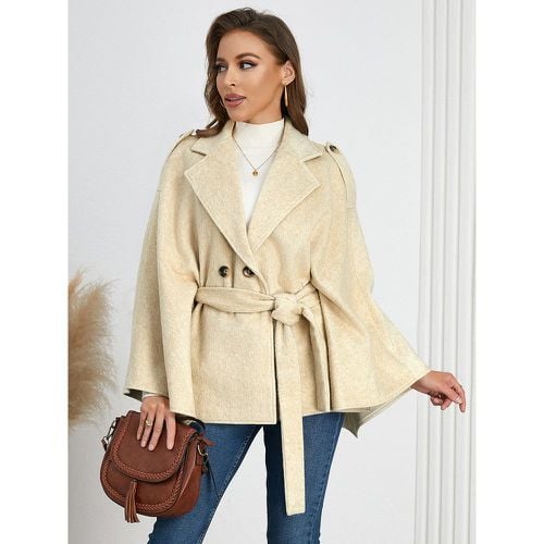 Women Poncho Turndown Collar Cape - milanoo.com - Modalova