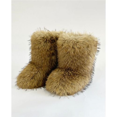 Women's Snow Boots Faux Fur Round Toe Winter Boots - milanoo.com - Modalova