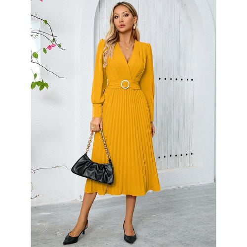 Party Dresses V-Neck Long Sleeves Semi Formal Dress - milanoo.com - Modalova