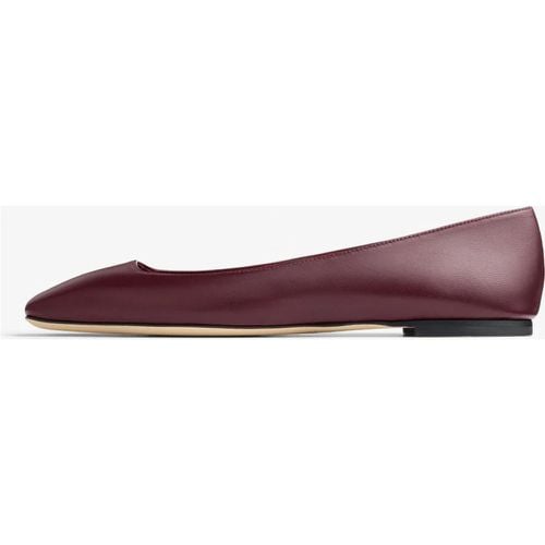 Women's Ballet Flats Burgundy Square Toe Slip On Ballerina Flats - milanoo.com - Modalova