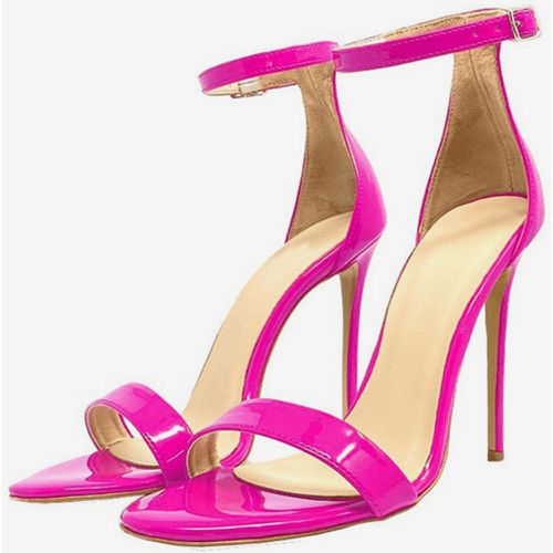 Women's Heel Sandals Purple Open Toe Ankle Strap Party Shoes - milanoo.com - Modalova