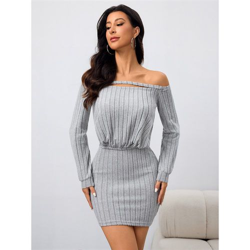 Bodycon Dresses Long Sleeves Cut Out Elegant Bateau Neck Body-conscious Dress Sheath Dress - milanoo.com - Modalova