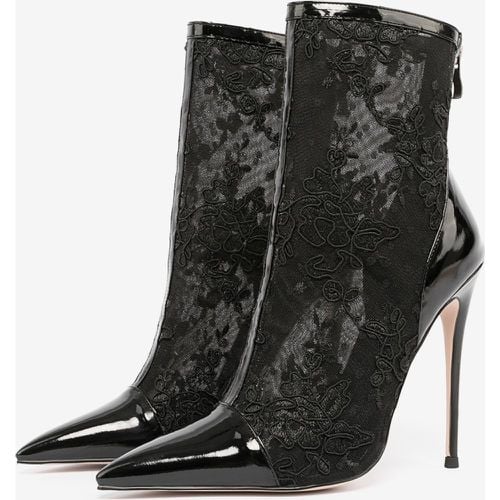 Women Ankle Boots Lace High Heel Wedding Shoes - milanoo.com - Modalova