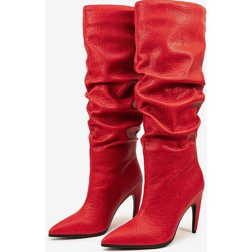 Pink Slouch Boots Pointed Toe High Heel Knee High Boots - milanoo.com - Modalova