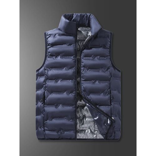 Men's Down Outdoor Stand-Up Collar Sleeveless Padded Vest Coats - milanoo.com - Modalova