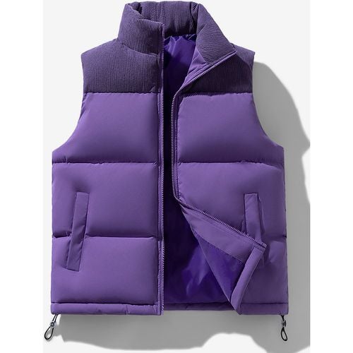 Men's Puffer Vest Outdoor Stand-Up Collar Sleeveless Padded Vest Coats - milanoo.com - Modalova