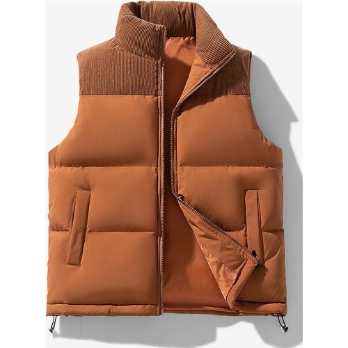 Men's Puffer Vest Outdoor Stand-Up Collar Sleeveless Padded Vest Coats - milanoo.com - Modalova